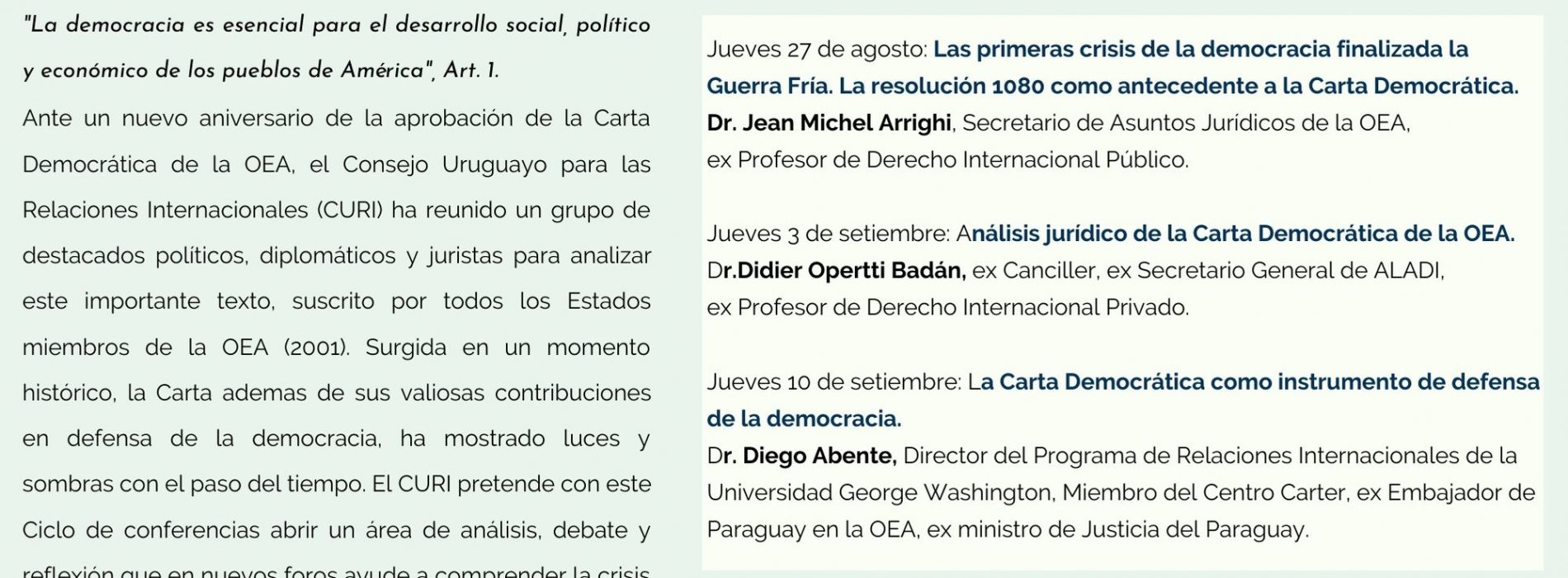Ciclo El Fortalecimiento de la Democracia en América Latina