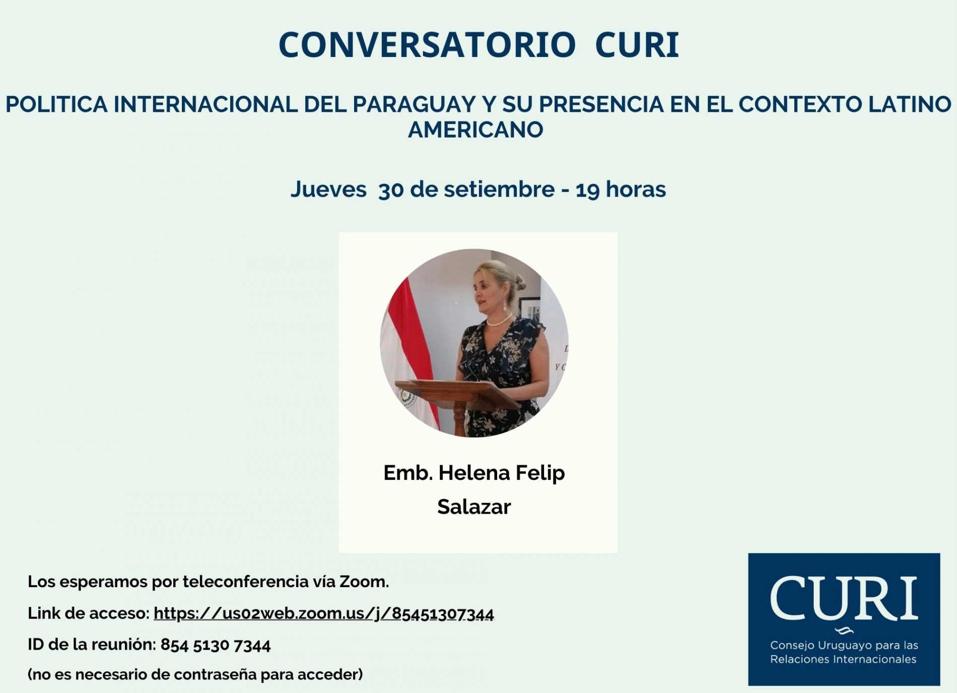 Conversatorio CURI: POLITICA INTERNACIONAL DEL PARAGUAY Y SU PRESENCIA EN EL CONTEXTO LATINO AMERICANO