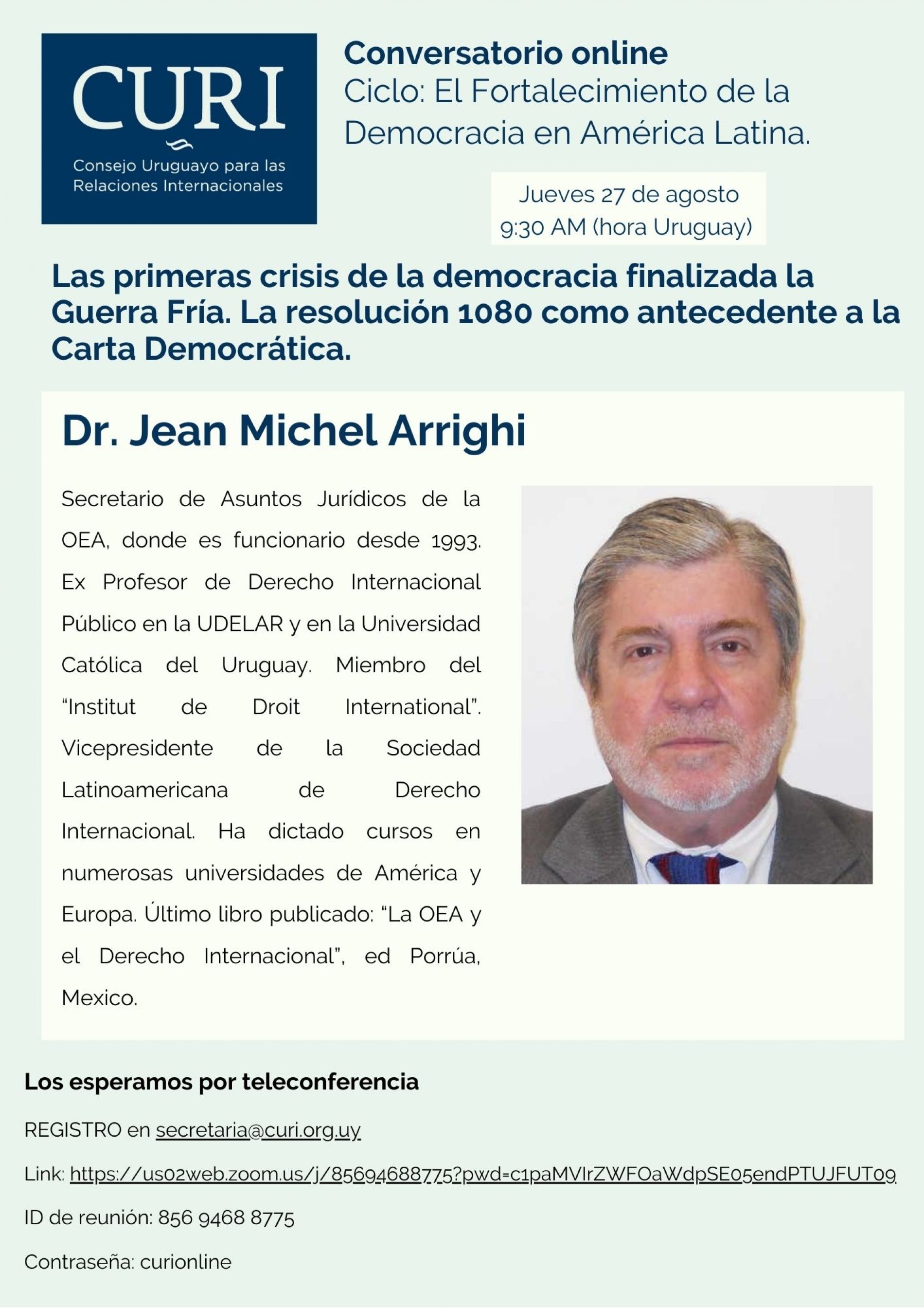 CURI ONLINE con Dr. Jean Michel Arrighi