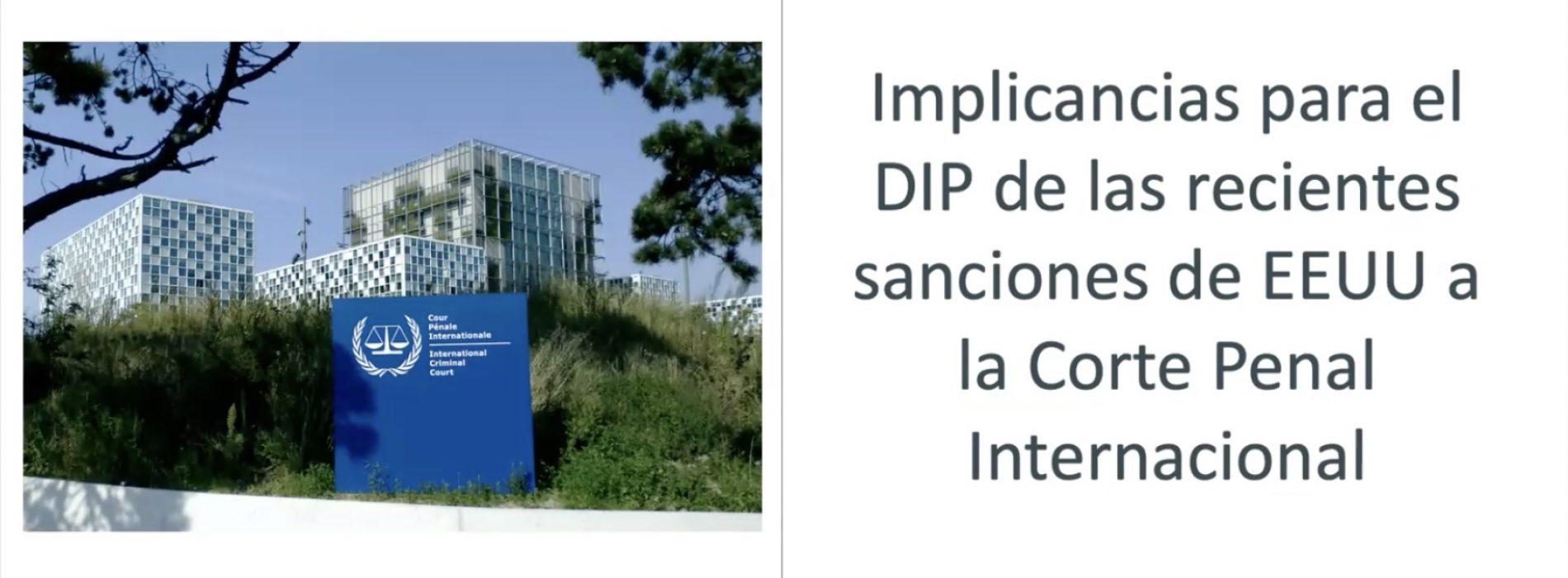 Coloquios CURI – Implicancias para el Derecho Internacional de las sanciones de Estados Unidos a la Corte Penal Internacional – Consejera MarÍa Inés Avellino